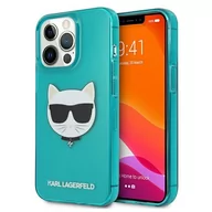 Etui i futerały do telefonów - Karl Lagerfeld Choupette Head - Etui iPhone 13 Pro (fluo niebieski) KLHCP13LCHTRB - miniaturka - grafika 1