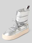 Kozaki damskie - Kozaki sznurowane z detalem z logo - miniaturka - grafika 1