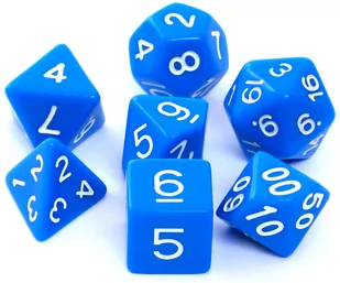 Rebel Kości Komplet do RPG Matowe Niebieskie - Akcesoria do gier planszowych - miniaturka - grafika 1