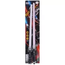 Miecz świetlny podwójny dźwięk LED 132cm NoboKids - Zabawki militarne - miniaturka - grafika 1