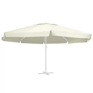 vidaXL Wymienne pokrycie parasola ogrodowego, piaskowe, 600 cm 312546 - Parasole ogrodowe - miniaturka - grafika 1