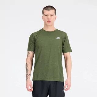 Koszulki męskie - Koszulka męska New Balance MT21262KMU zielona - grafika 1