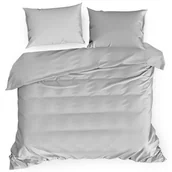 Pościel - Eurofirany Pościel srebrna z satyny bawełnianej Nova3 180x200 ef-psc-nova3sreb-180 - miniaturka - grafika 1