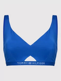 Stroje kąpielowe - Tommy Hilfiger Curve Góra od bikini UW0UW03363 Niebieski - grafika 1