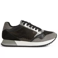 Sneakersy damskie - Buty Geox Doralea D25RTB0N922C005 - czarno-szare - miniaturka - grafika 1