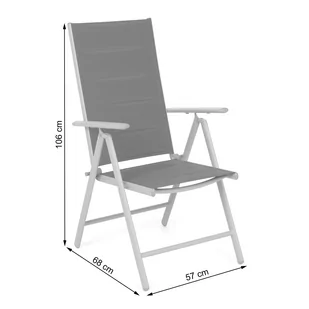 Krzesło ogrodowe aluminiowe Ibiza Grey / Taupe - Fotele i krzesła ogrodowe - miniaturka - grafika 4