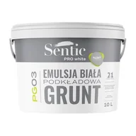 Farby do metalu - Sentic Emulsja podkładowa GRUNT PG03 biały 10 l - miniaturka - grafika 1