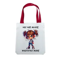 Torebki damskie - Torba na ramię uchwyt czerwony, zabawny tekst Mi 050 - miniaturka - grafika 1