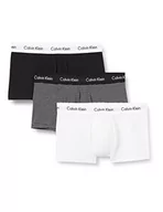 Spodenki damskie - Calvin Klein 3P Low Rise Trunk Bokserki (szorty) Mężczyźni, biały/czarny, M - miniaturka - grafika 1