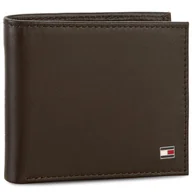 Portfele - Duży Portfel Męski Tommy Hilfiger Eton Mini Cc Wallet AM0AM00655 Brązowy - miniaturka - grafika 1