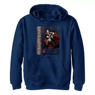 Bluzy dla chłopców - Marvel Chłopięca bluza z kapturem Doctor Strange w Multiversum des Wahnsinns Sorcerer Supreme, Heather Navy, L, granatowy., L - miniaturka - grafika 1