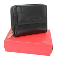 Portfele - Portfel Damski Skóra Licowa CAVALDI PP-902-SCL CZARNY RFID Suwak Na Zewnątrz Kuferek 13 x 10x 3 [cm] - miniaturka - grafika 1