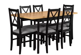 Zestaw Stół z krzesłami LOFT do kuchni jadalni L003 - Stoły z krzesłami - miniaturka - grafika 1