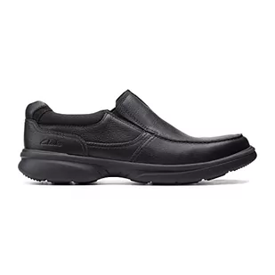 Clarks Męskie klapki Bradley Free Slipper, Blk Tumbled Lea, 46 EU, Blk Tumbled Lea, 46 EU Weit - Klapki i japonki męskie - miniaturka - grafika 1