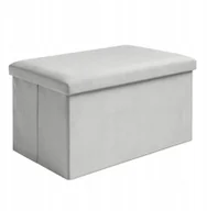 Pufy i podnóżki - Pufa welurowa szara 60x30x30 cm Ruhhy 25994 - miniaturka - grafika 1