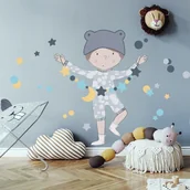 Wyposażenie pokoiku dziecięcego - Naklejka ścienna teo niebieski - miniaturka - grafika 1