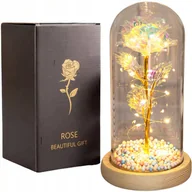 Dekoracje domu - Wieczna Róża W Szkle Świecąca Led Prezent Pudełko - miniaturka - grafika 1