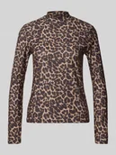 Bluzki damskie - Bluzka z długim rękawem i stójką model ‘LEOA’ - miniaturka - grafika 1