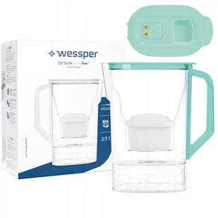 Dzbanek filtrujący do lodówki Wessper D3 Slim FutureFlow LED + 1x Filtr - Dzbanki filtrujące - miniaturka - grafika 1