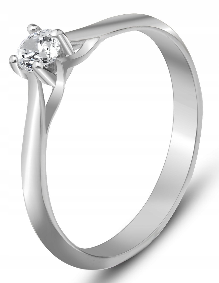 ZŁOTY PIERŚCIONEK ZARĘCZYNOWY BIAŁE ZŁOTO LIVI 585