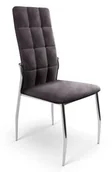 Krzesła - Szare nowoczesne krzesło welurowe pikowane R0-T17 - miniaturka - grafika 1