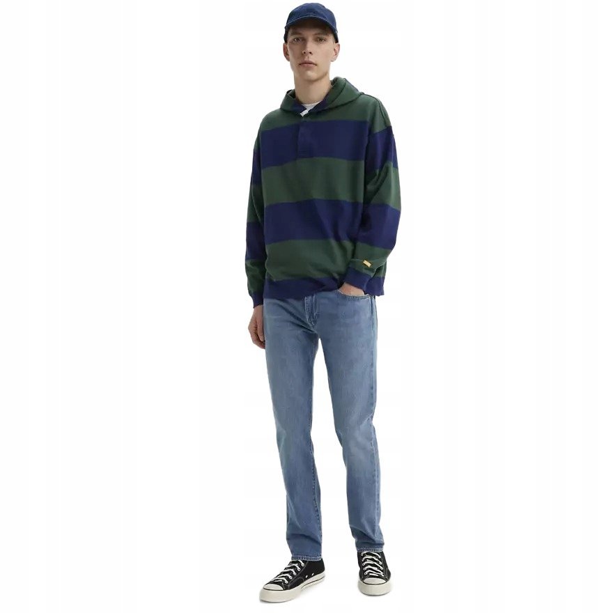 LEVIS JEANSY MĘSKIE PROSTE NIEBIESKIE Z PRZETARCIAMI BAWEŁNA 32/30 12BA