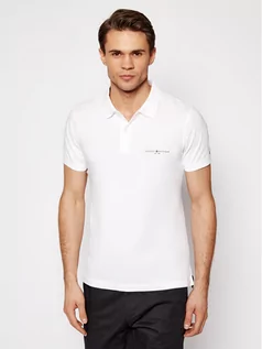 Koszulki męskie - Tommy Hilfiger Polo Clean MW0MW18282 Biały Slim Fit - grafika 1