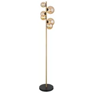 Lampy stojące - Globo Riha 56135-6S lampa stojąca podłogowa 6x3,5W G9 LED 3000K złota/bursztynowa - miniaturka - grafika 1