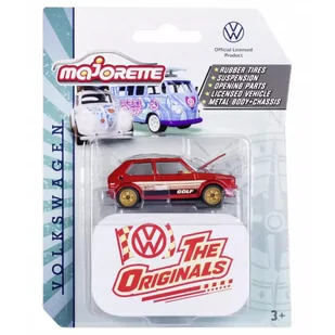 Majorette - Volkswagen The Orginal Deluxe VW Golf MK1 czerwony 2055005 - Samochody i pojazdy dla dzieci - miniaturka - grafika 1