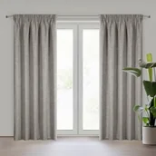 Zasłony - Zasłona gotowa Jula na przelotkach 140 x 270 cm ciemnobeżowy - miniaturka - grafika 1