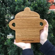 Deski do krojenia - Drewniana Deska Garnuszek Smacznego Dąb - miniaturka - grafika 1