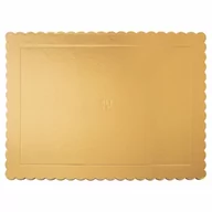 Pozostałe akcesoria kuchenne - Podkład pod tort, ciasto złoty prostokątny 40x30 cm kod: O-871407 - miniaturka - grafika 1