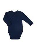 Body dla niemowląt - Niemowlęce body na długi rękaw granatowe Nicol,r.56 - miniaturka - grafika 1