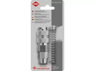 Okucie do węża spiralnego 12x8 mm Airpress 4304441 - Akcesoria pneumatyczne - miniaturka - grafika 1