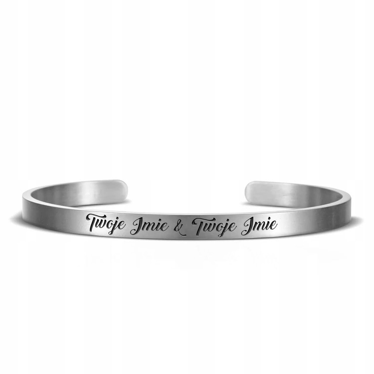 BRANSOLETKA Srebrna z GRAWEREM Idealny PREZENT NA WALENTYNKI Własne IMIĘ