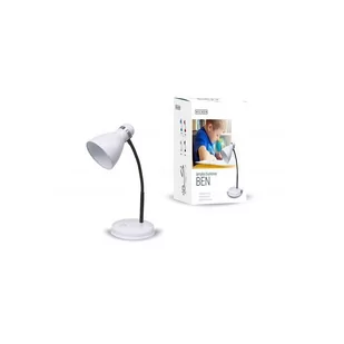 INQ Lampka biurkowa INQ Ben, E27, biała, 40 W - Lampy stojące - miniaturka - grafika 1