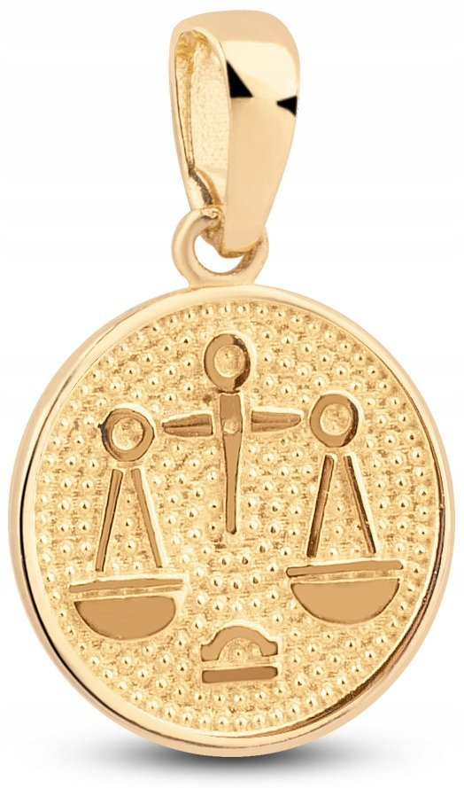 ZŁOTA ZAWIESZKA ZNAK ZODIAKU WAGA 333