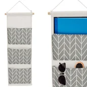 Inne akcesoria do pielęgnacji dzieci - Pojemnik z trzema kieszeniami, wiszący , organizer do przechowywania zabawek jodełka - miniaturka - grafika 1