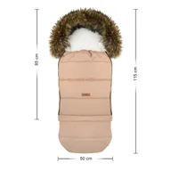 Śpiworki dla dzieci - ŚPIWOREK DO WÓZKA DZIECIĘCEGO/FOTELIK/SANKI, WODOSZCZELNY 115/85 CM BRĄZOWY - miniaturka - grafika 1