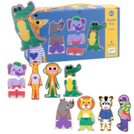 Puzzle - Puzzle Trio Djeco dla najmłodszych - Sawanna 24 el. - miniaturka - grafika 1