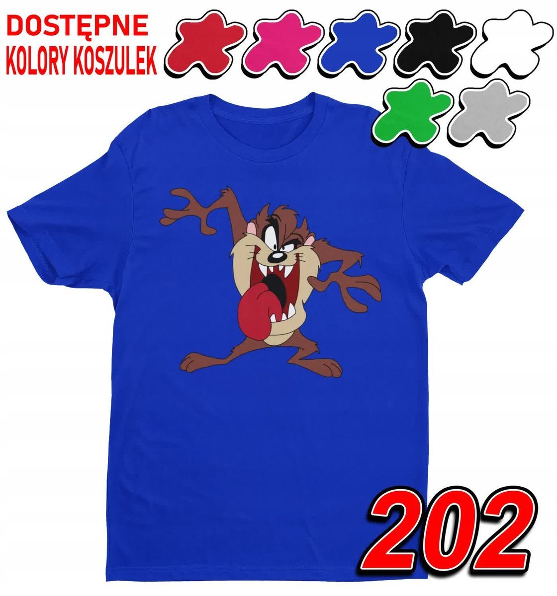 Dziecięca Koszulka T-Shirt Z Nadrukiem Taz Diabeł Tasmański - L 146-152