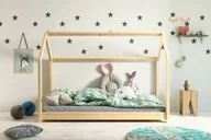 Łóżka dla dzieci i młodzieży - Kocot Kids Łóżko BELLA 90x200 sosna drewniane domek Kocot Kids - miniaturka - grafika 1