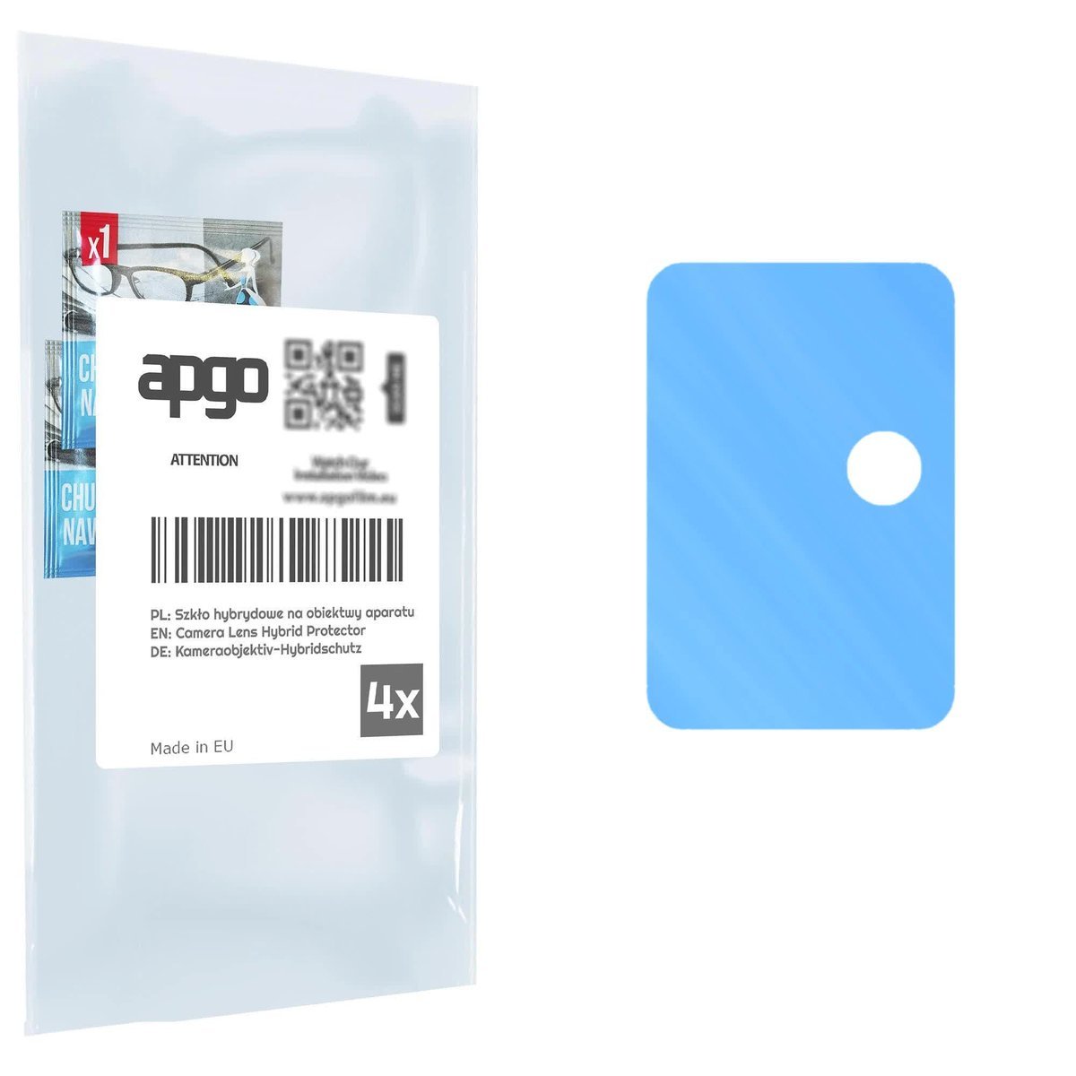 4x Szkło hybrydowe na aparat obiektyw kamerę 9H do Realme GT6 - apgo hybrid Camera Lens Protector