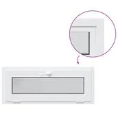 Tablice i flipcharty - vidaXL Okno piwniczne "RISOR" 110x40 cm uchylne 3 szyby białe - miniaturka - grafika 1