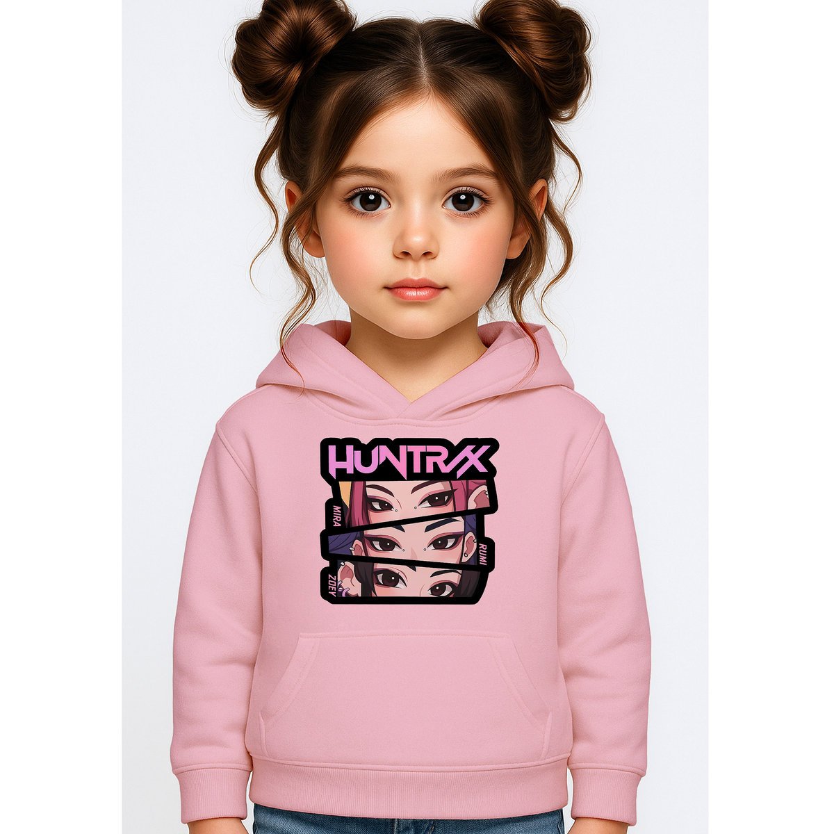 BLUZA DZIECIĘCA KPOP DEMON HUNTERS HUNTRIX 104 Z KAPTUREM BAWEŁNIANA