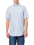 Koszule męskie - Jedwabna koszula męska biznesowa – koszula bez konieczności prasowania z prostym krojem – Regular Fit – krótki rękaw – kołnierzyk typu Button-down – kieszeń na piersi – 100% bawełna - miniaturka - grafika 1