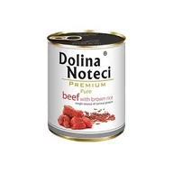 Mokra karma dla psów - Dolina Noteci Premium Pies Pure Wołowina i ryż Puszka 800g 12782 - miniaturka - grafika 1