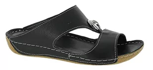 Andrea Conti Klapki damskie, czarne, 38 EU, czarny, 38 EU - Klapki i japonki damskie - miniaturka - grafika 1