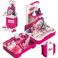 Zabawy w naśladowanie dorosłych - Kuferek Salon Piękności Toaletka Dla Dziewczynki - miniaturka - grafika 1