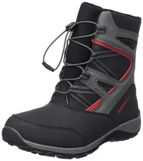 Śniegowce damskie - Merrell Chłopięce Outback Snow Boot 2.0 Wtrpf śniegowce, szaro-czarne, czerwone, 43 EU, Grey Black Red, 43 EU - grafika 1